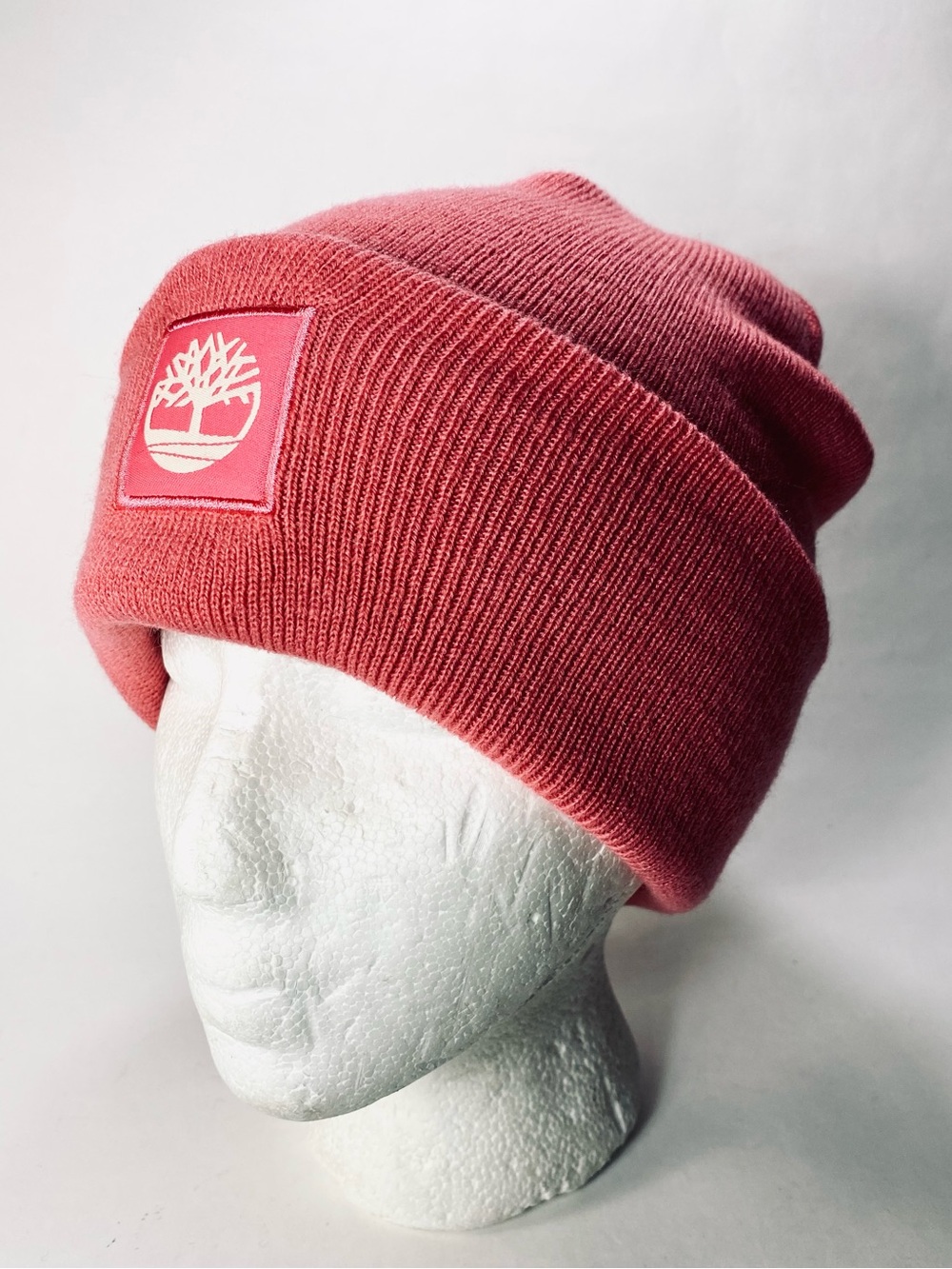 Timberland Cuffed Ribbed Rose Pink Beanie Hat